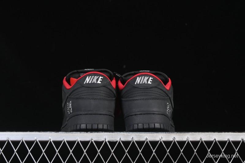 Nike Supreme x Nike SB Dunk Low Ocean Fog Limited Edition Black Warrior Low Top Casual Skate Shoes - HQ8487-001