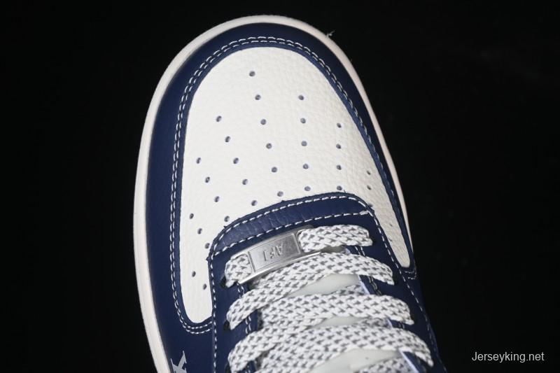Nike Air Force 1 '07 Low LV Collaboration Navy Blue Cashew Flower Casual Sneakers - JP8028-009