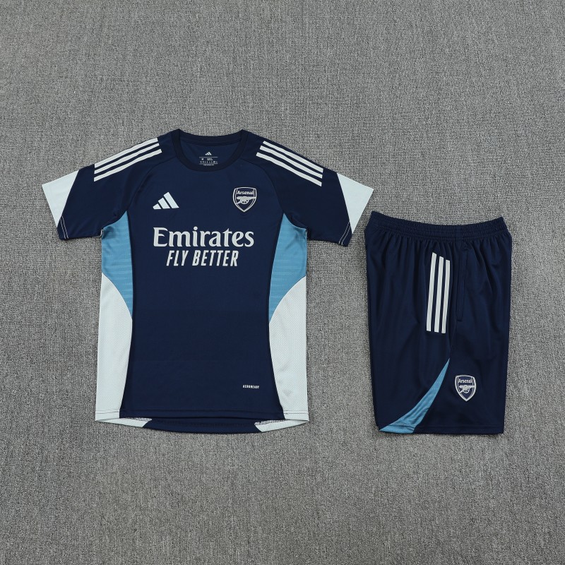 25/26 Real Madrid Navy Short Sleeve Jersey+Shorts