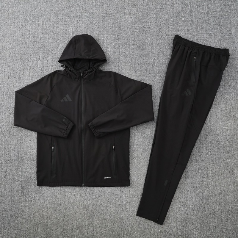 2025 Adidas Black Half Zipper Jacket+Long Pants S-2XL