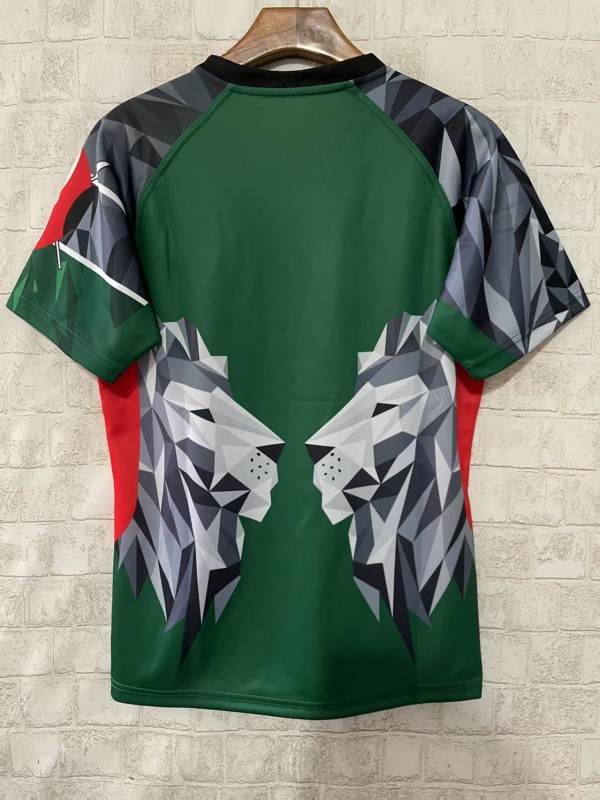 2026 Kenya Green Geometric Lion Jersey