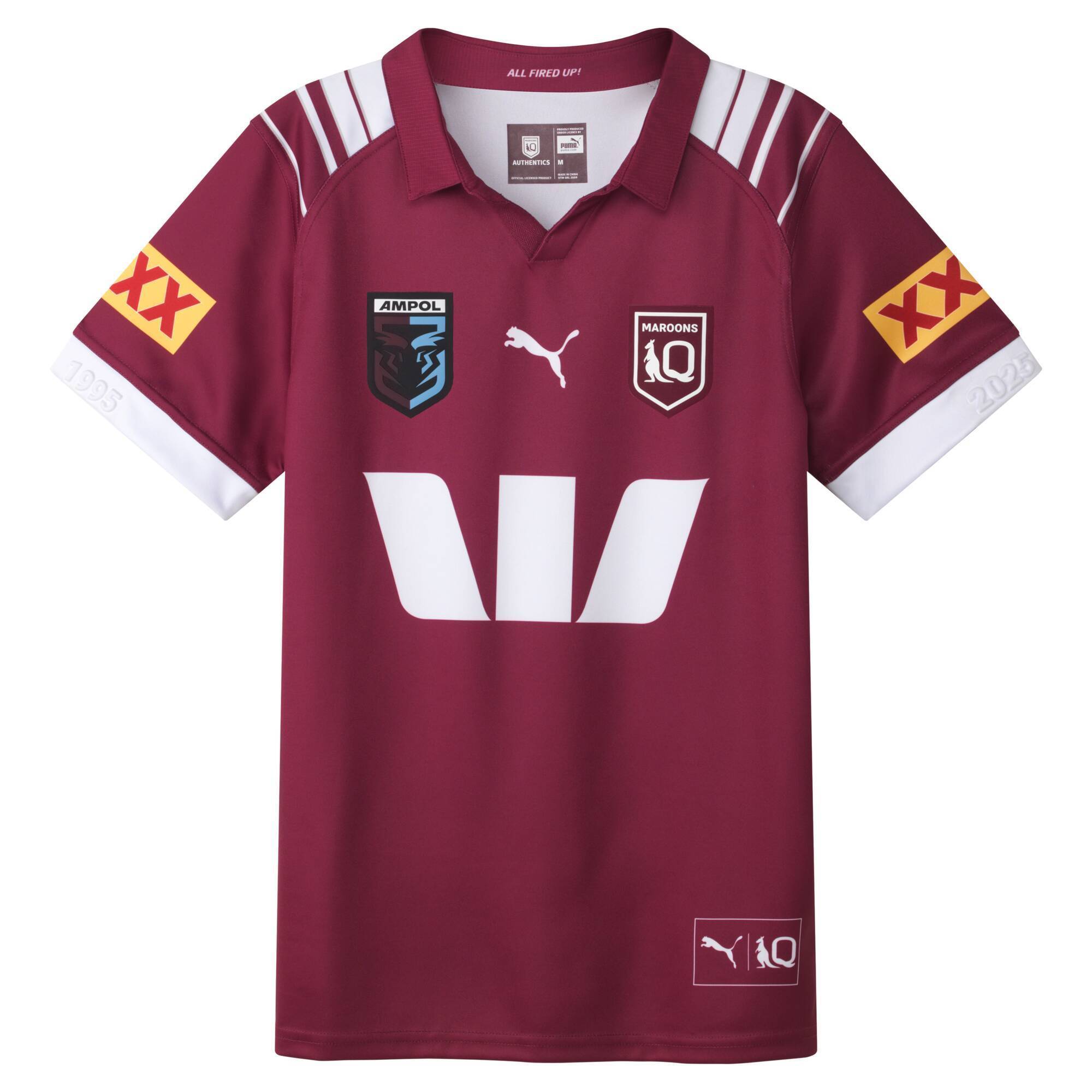 2026 Queensland Maroons Maroon with White Stripes Jersey