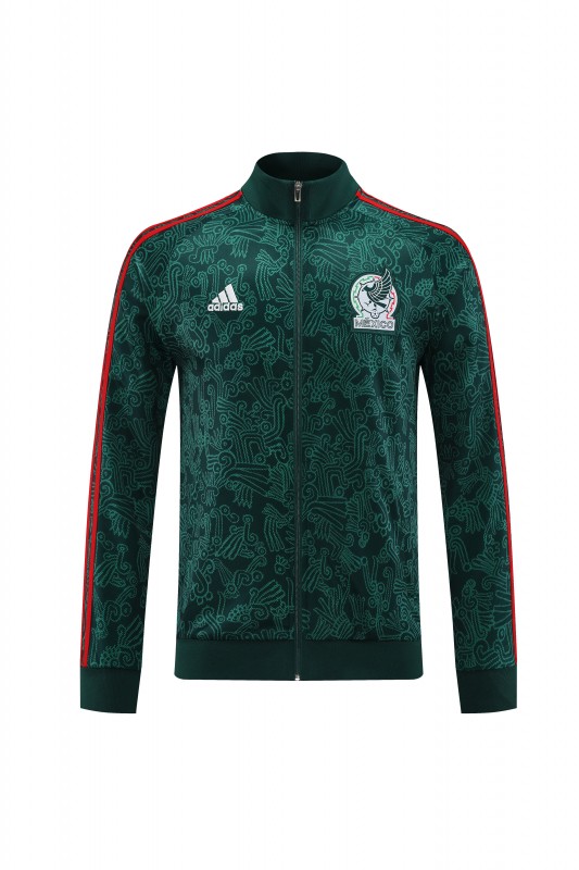 2025 Mexico Green Full Zipper Jacket+Long Pants