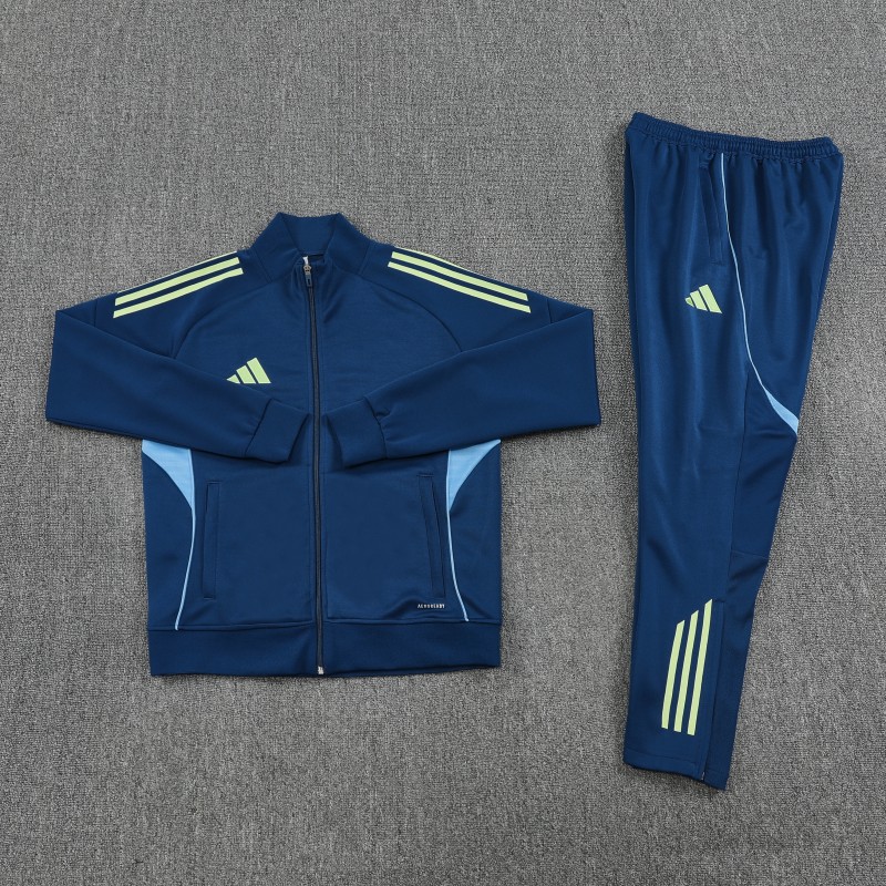 2025 Adidas Azure Blue Full Zipper Jacket+Long Pants