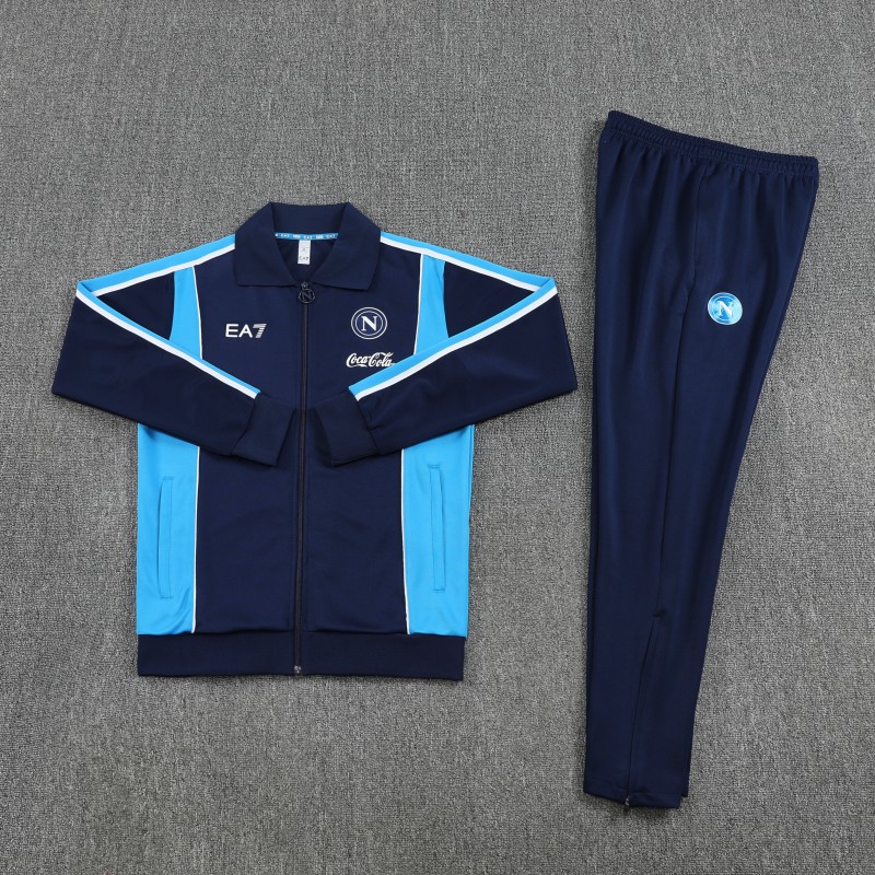25/26 SSC Napoli Navy Blue  Full zipper Jacket Tracksuit+ long pants