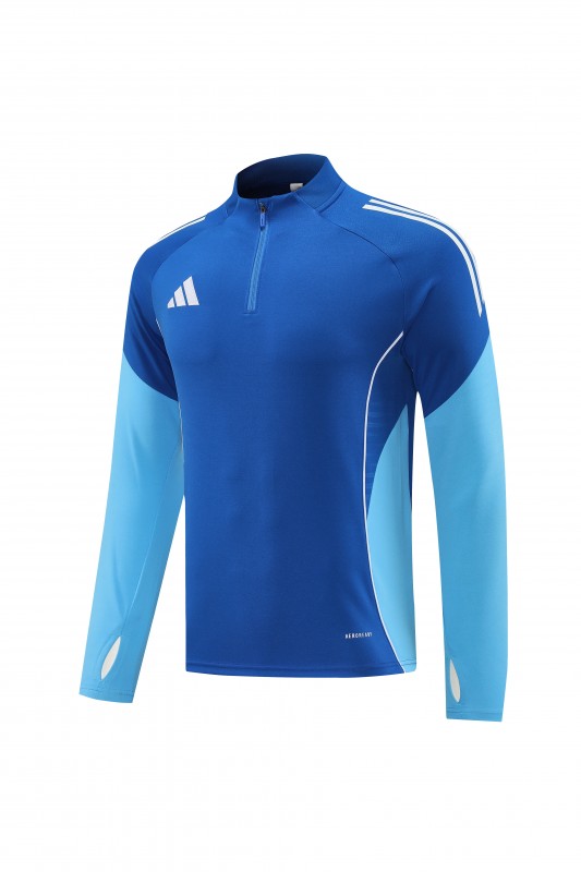 25/26  Adidas Royal Blue/Sky Blue Full zipper Jacket Tracksuit+ long pants