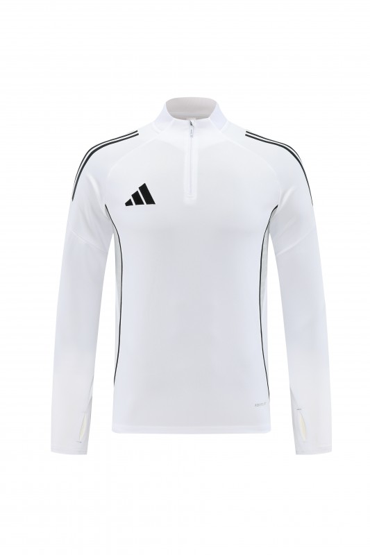 25/26  Adidas White Full zipper Jacket Tracksuit+ long pants