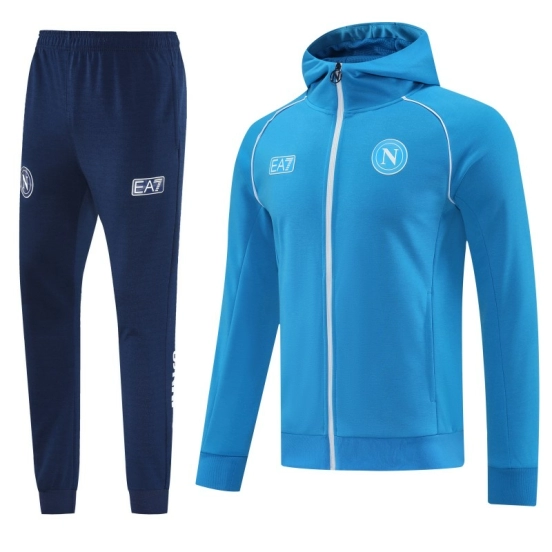 25/26  Napoli Sky Blue  Full zipper Jacket Tracksuit+ long pants