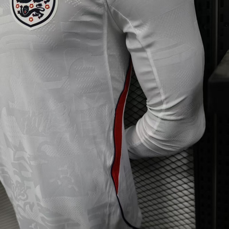 25/26 Player Version  England Home Long Sleeve Jersey