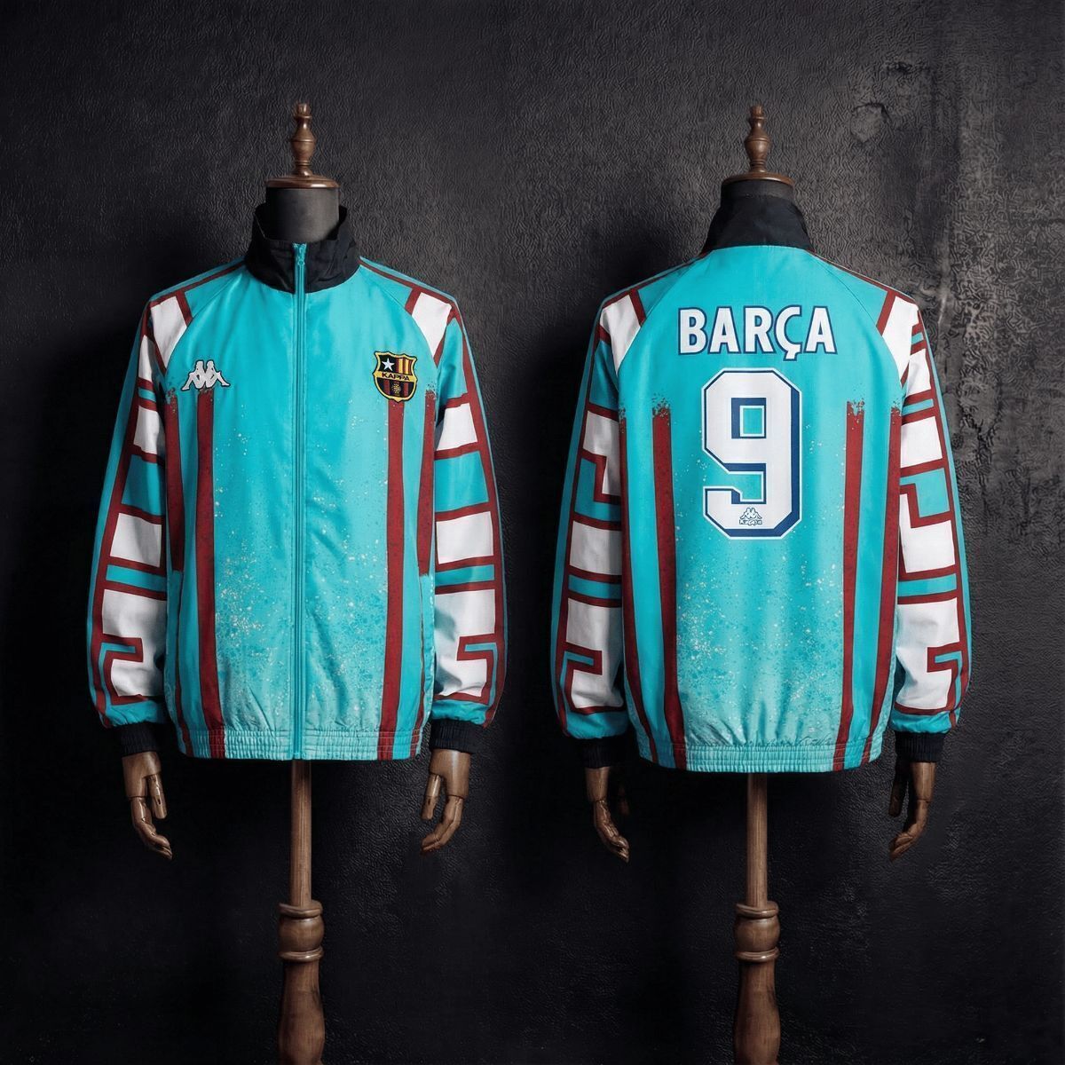 1996/97 Vintage Style Barcelona BARCA#9 Jacket Windbreaker