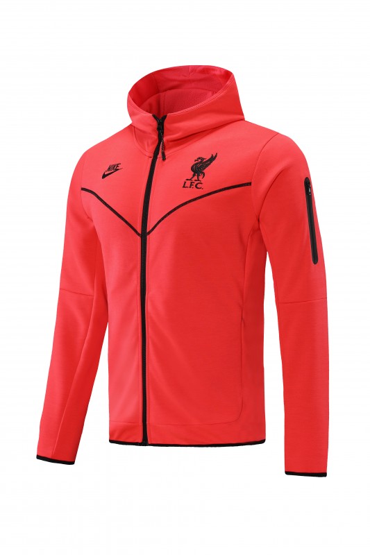 26/27 Liverpool Red Full Zipper Hooded Jacket Tracksuit + Long Pants