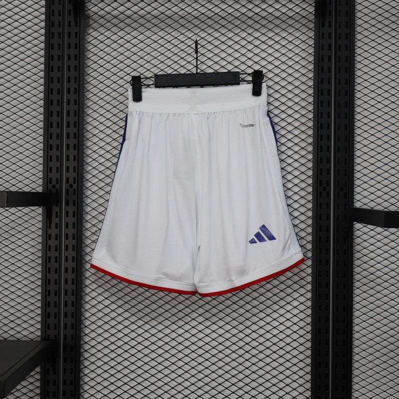 2026 Player Version Japan White with Navy Blue Stripes Shorts