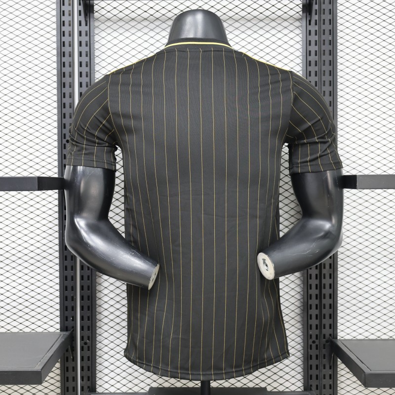 2026 Player Version Mexico Black with Gold Pinstripes Jersey