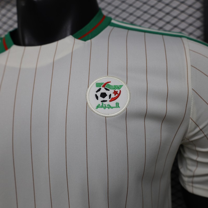 2026 Player Version Algeria White with Green Pinstripes Jersey