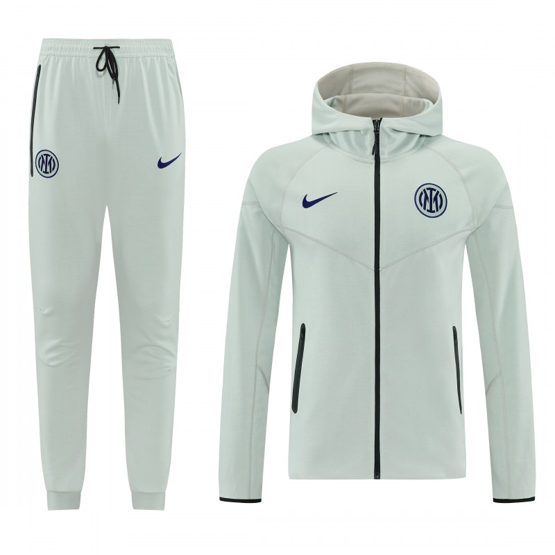 26/27 Inter Milan Light Mint Full Zipper Hooded Tracksuit + Long Pants