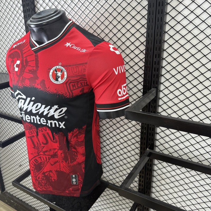 Player Version 25/26 Club Tijuana Red & Black home Jersey