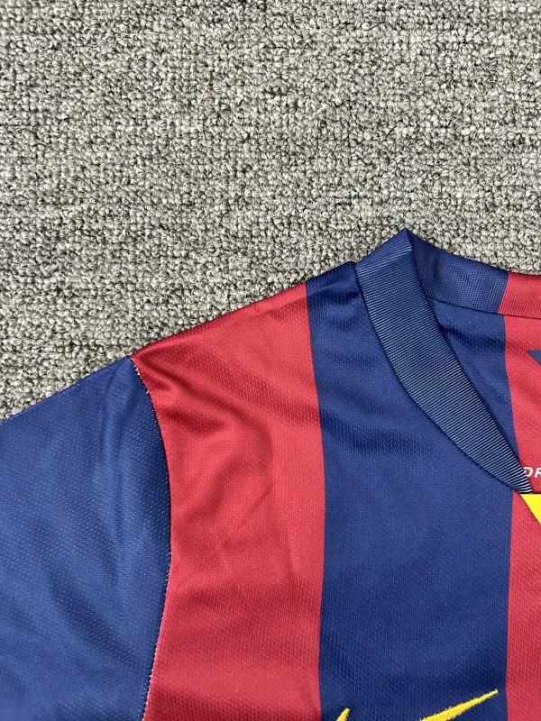 Retro Kids 14/15 Barcelona Home Long Sleeve Jersey