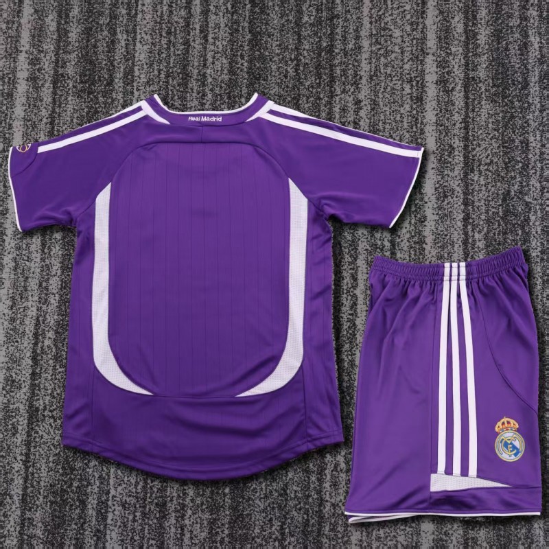 Retro Kids 06/07 Real Madrid Away Purple Jersey