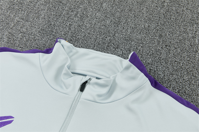 Player Version 26/27  Barcelona Light GreyHalf Zipper Jacket+Long Pants