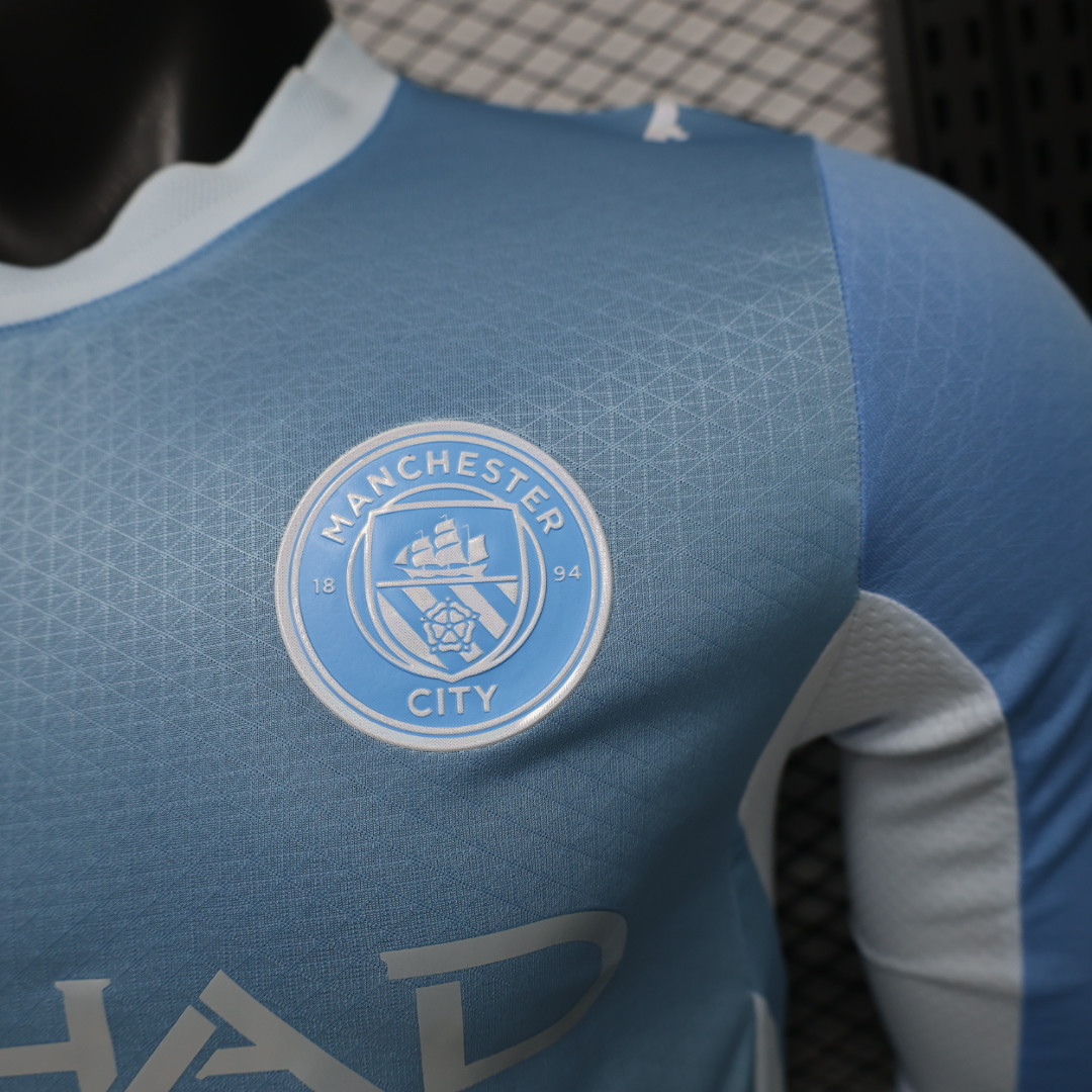 Player Version 26/27 Manchester City Sky Blue with White  Long Sleeve Jersey