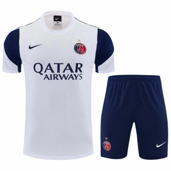 26/27 Paris Saint-Germain White Short Sleeve+Soccer Shorts