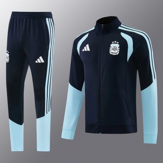 26/27 Argentina Royal Blue Full Zipper Jacket Tracksuit + Long Pants