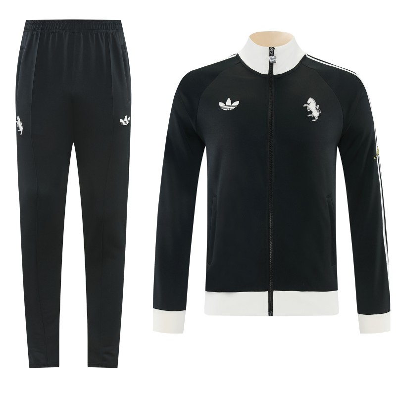 26/27 Juventus  Black Full Zipper Jacket Tracksuit + Long Pants