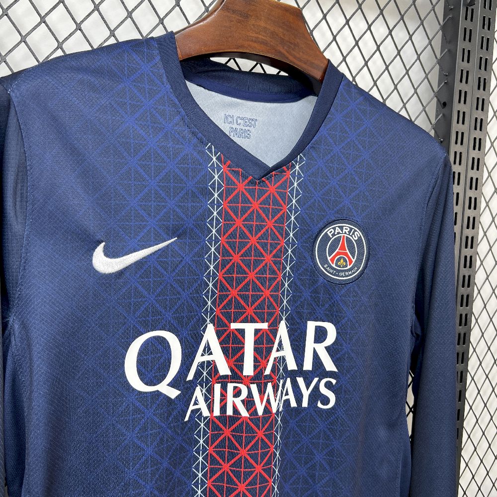 2025/26 Mens Paris Saint-Germain Home Long Sleeve Jersey