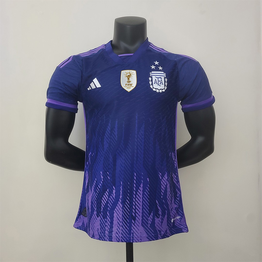 Player Version 3 Stars  Argentina Away Jersey