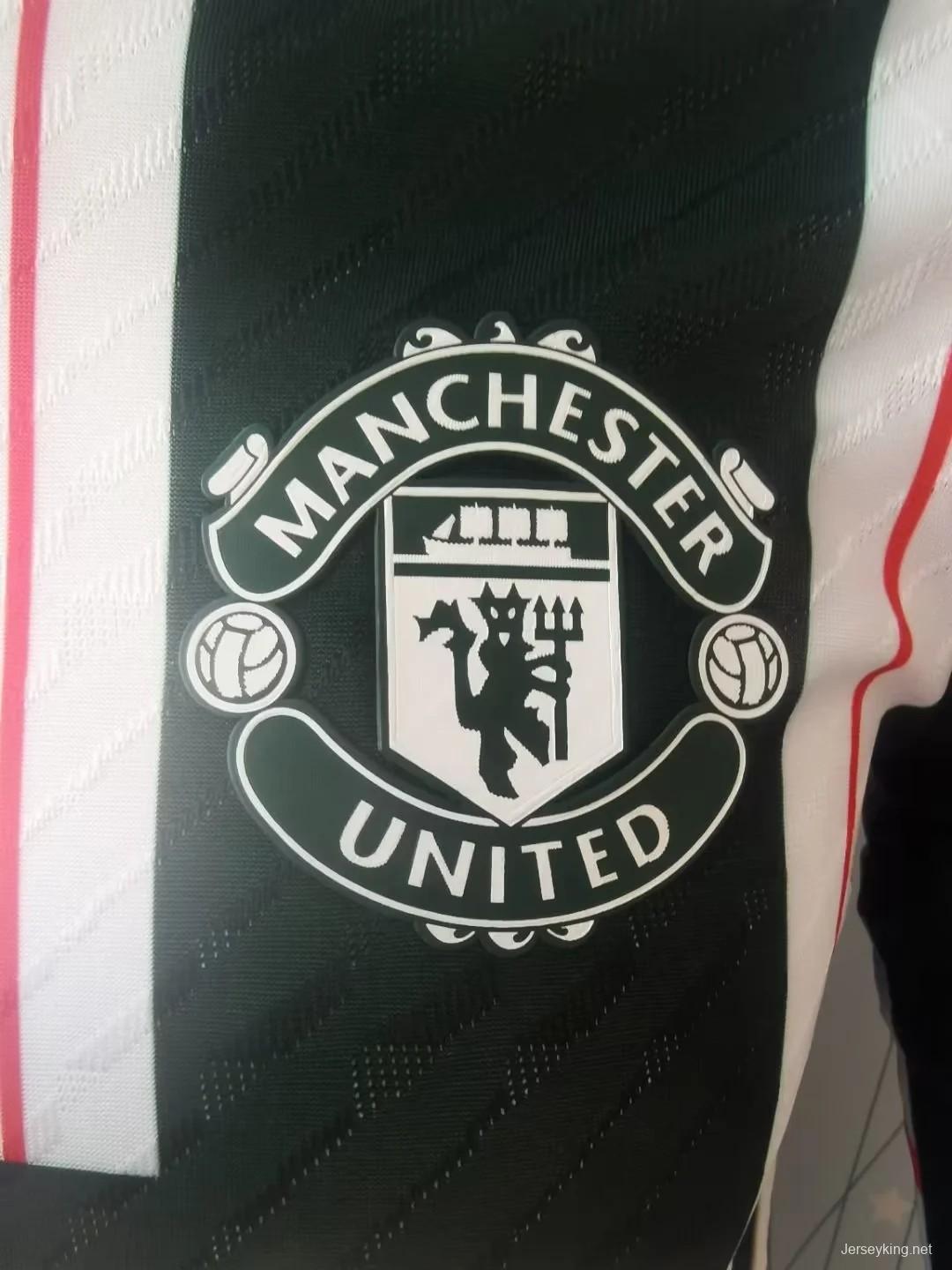 Player Version 23/24 Manchester United Away Long Sleeve Jersey