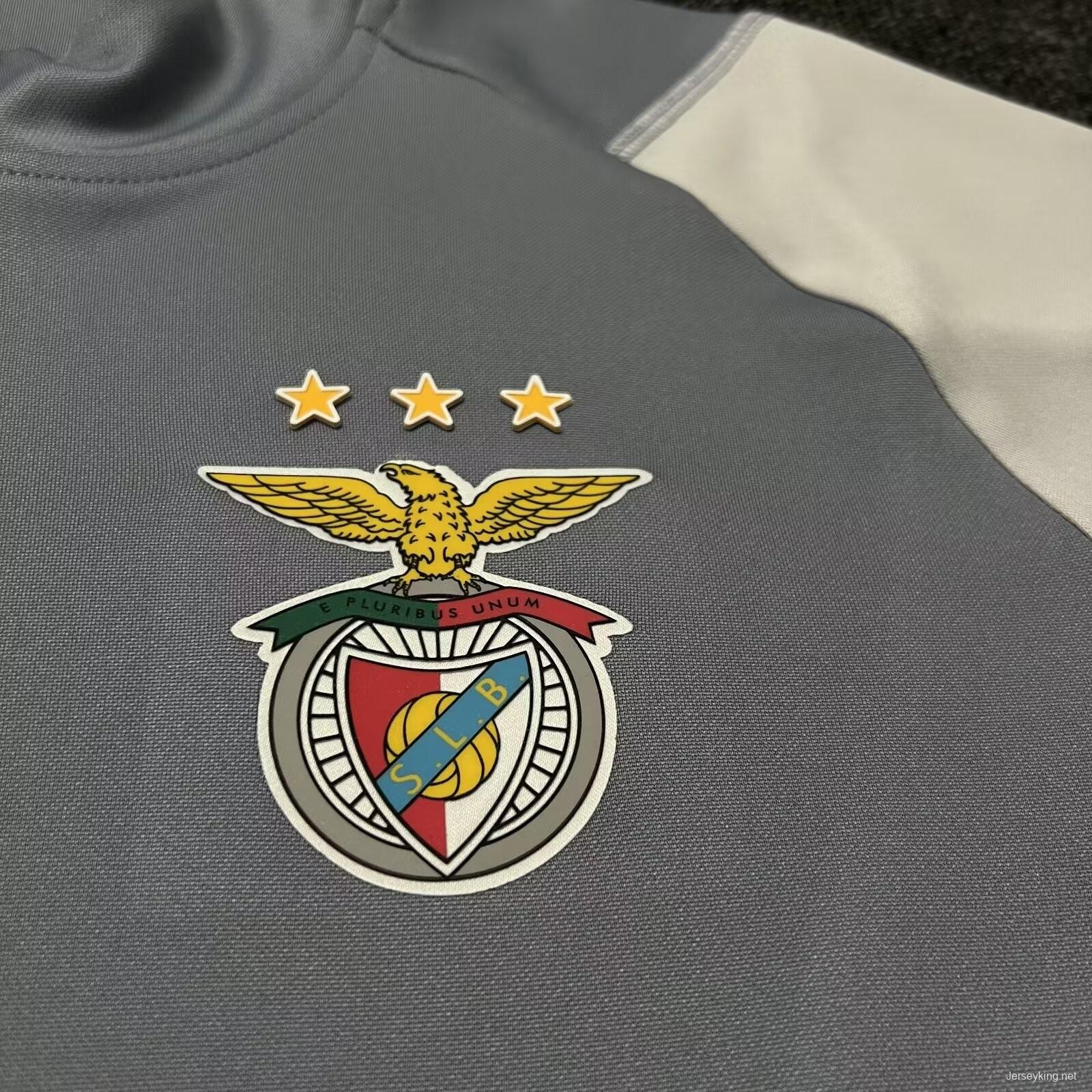 23/24 Benfica Grey Half Zipper Jacket+Pants