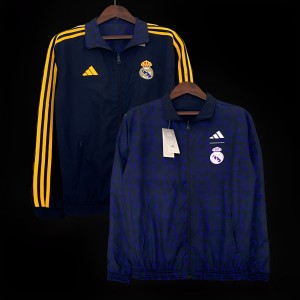 23/24 Real Madrid Navy Reversible Full Zipper Jacket