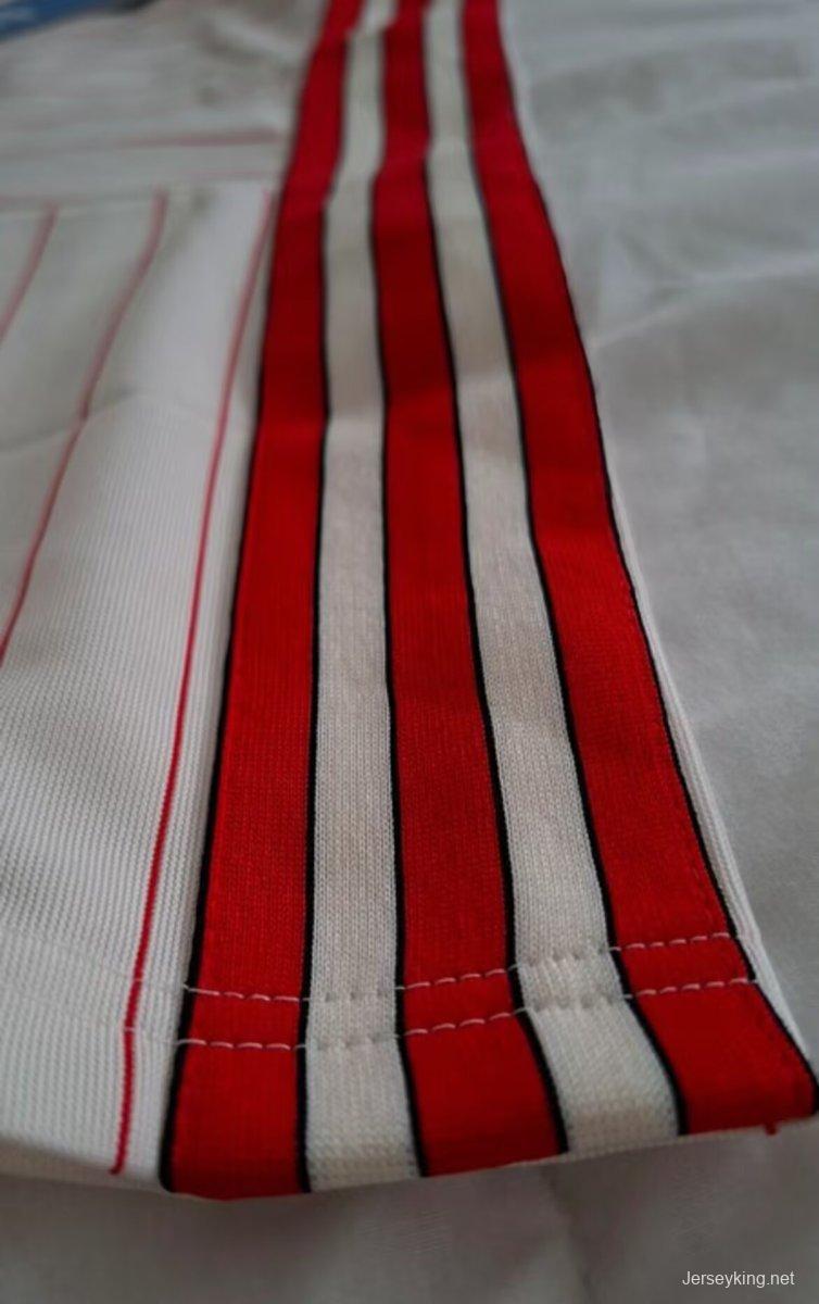 25/26 Benfica Adidas Original White with Red Pinstripes Jersey