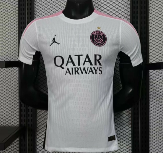 Player Version 25/26 Paris Saint-Germain White with Pink Trim Jersey