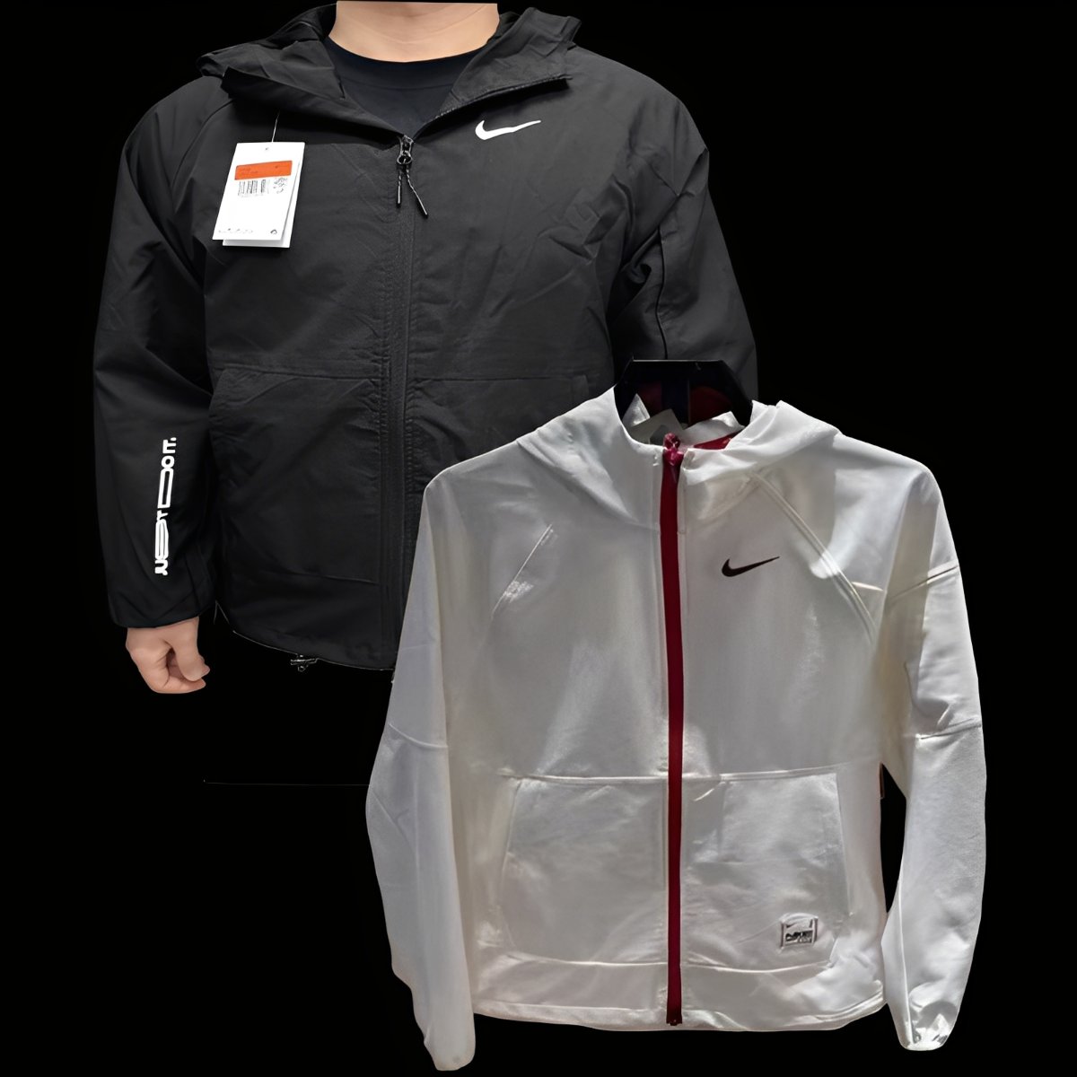 2025 NIKE White/Black Casual Jacket Windbreaker - 2 Colors