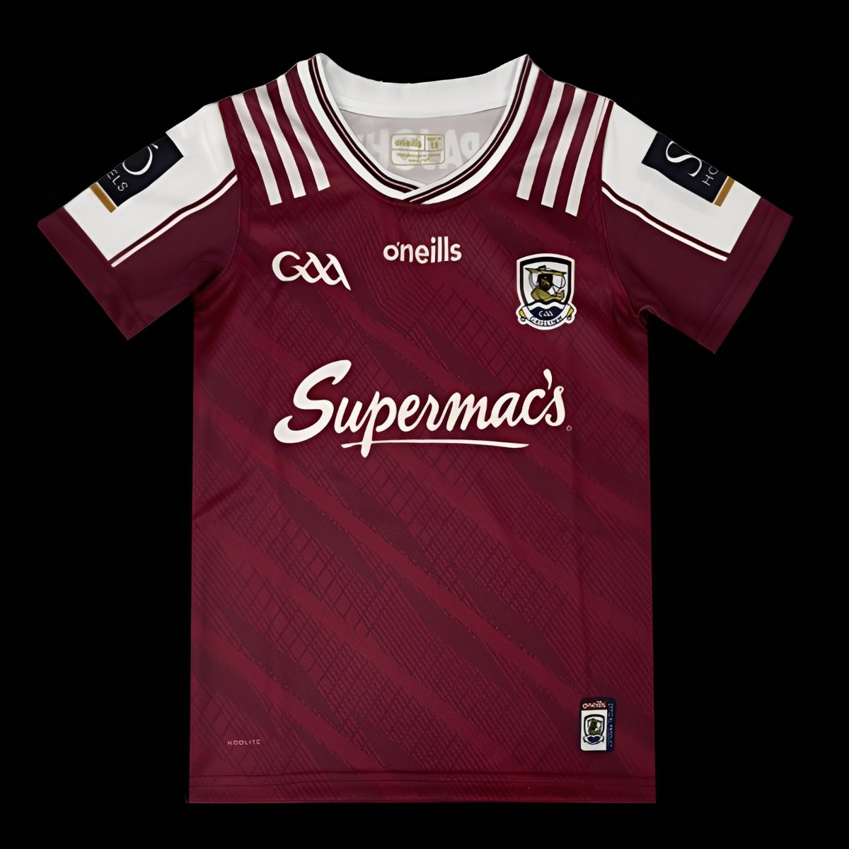 25/26 Kids Galway GAA Maroon with White Stripes  Jersey