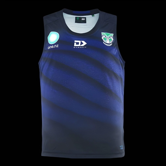 25/26 New Zealand Warriors Navy with Blue Gradient Diagonal Stripes Training Singlet