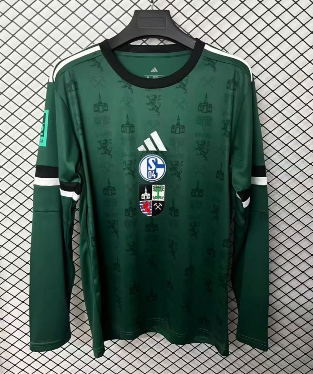 25/26 Schalke 04 Green 150Th Anniversary Long Sleeve Jersey