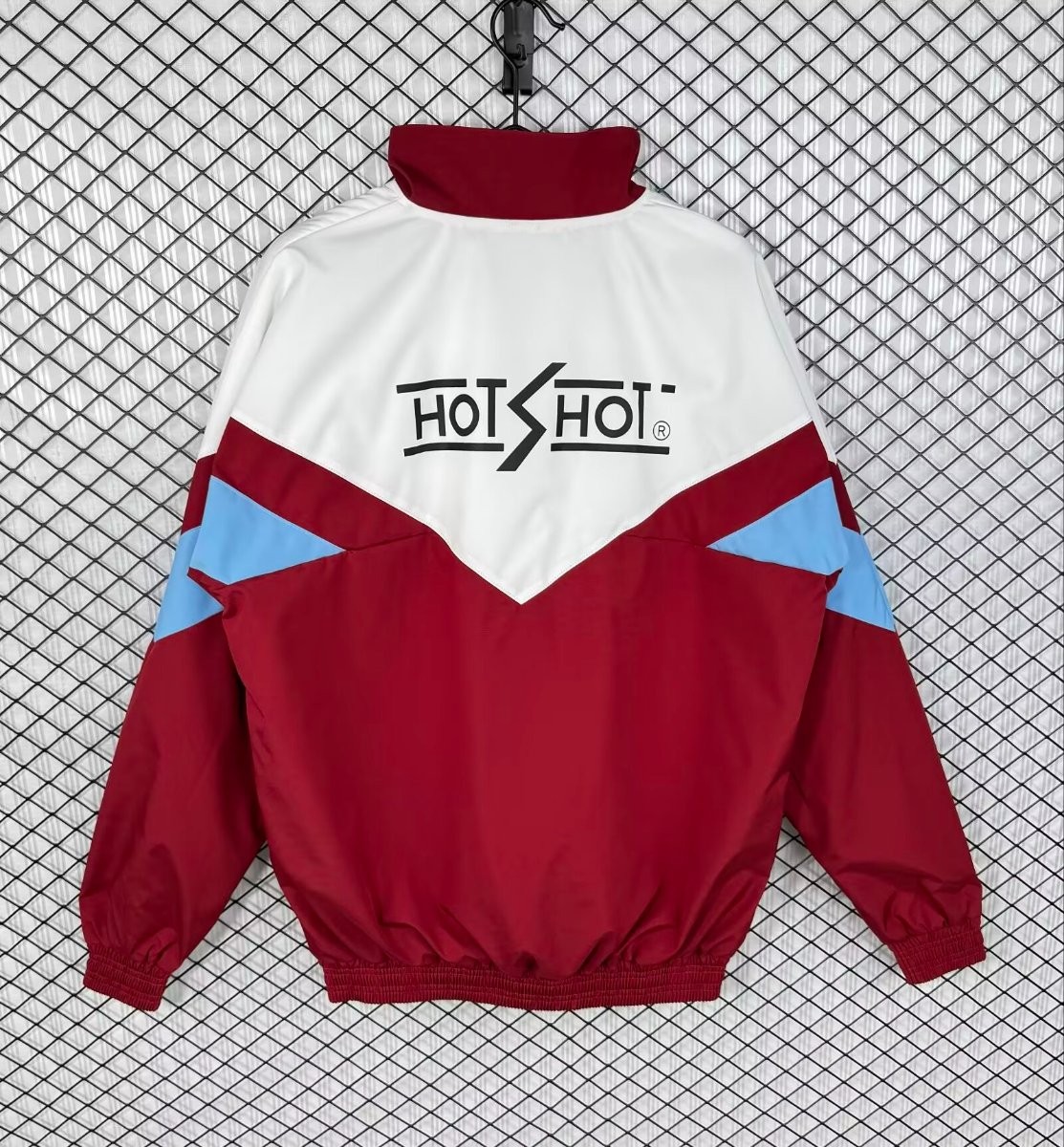 Retro 93/94 Sevilla White/Wine Full Zipper Windbreaker