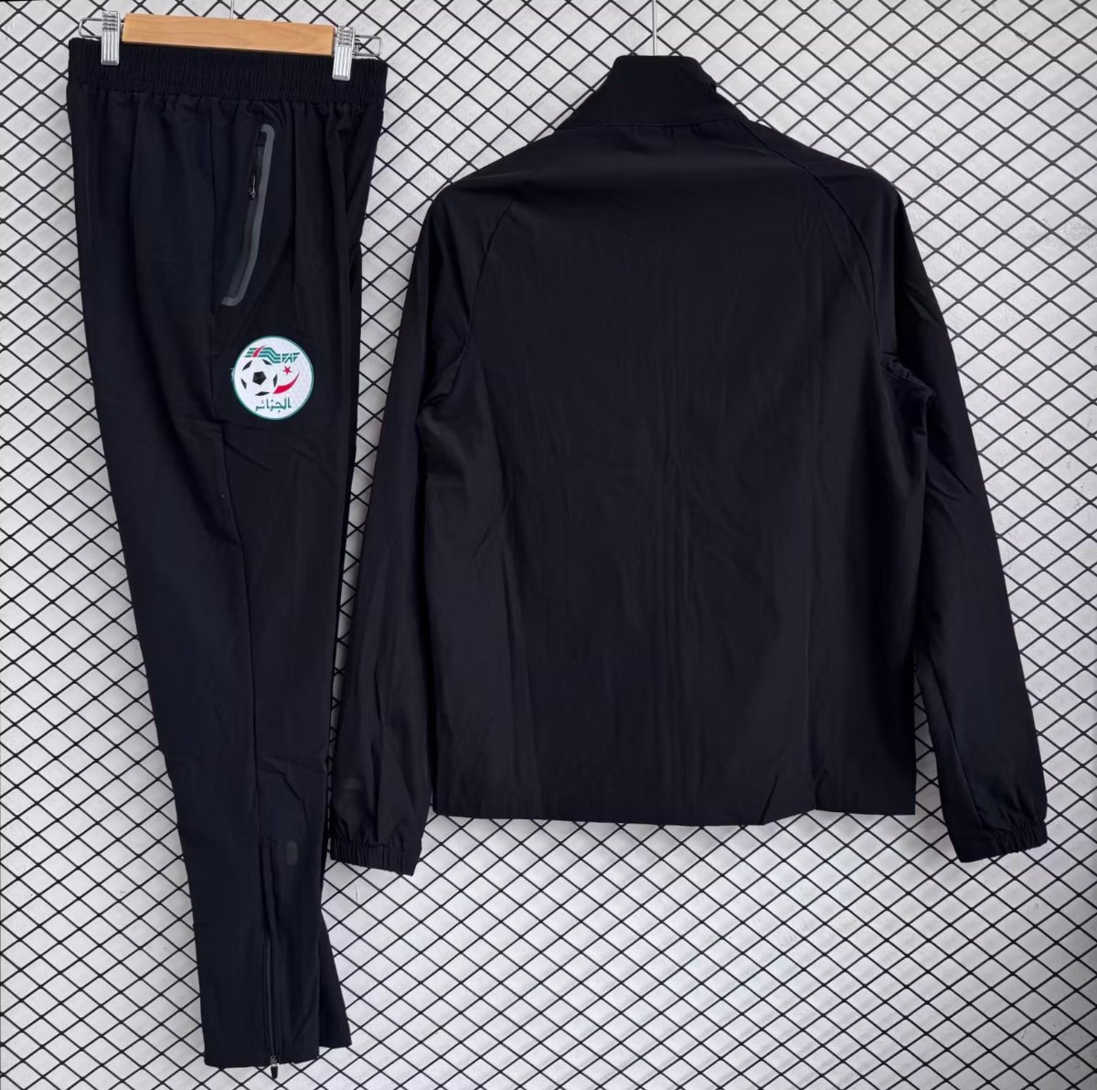 25/26 Algeria National Team Black Full zipper Jacket Tracksuit+ long pants