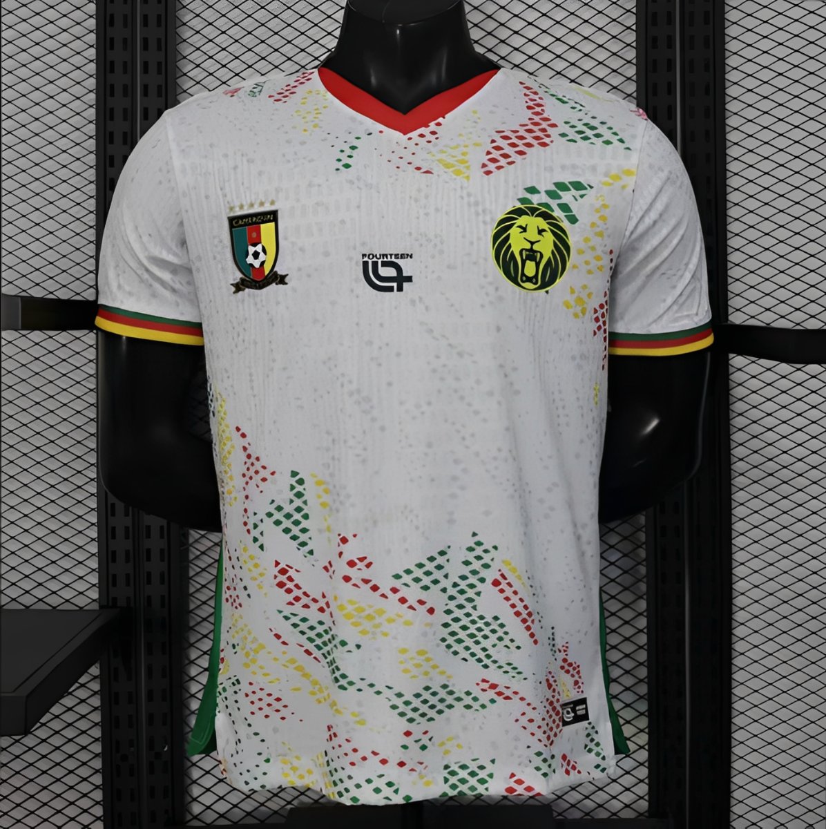 2026 Player Version Cameroon Home White with Red, Dot Pattern Jersey