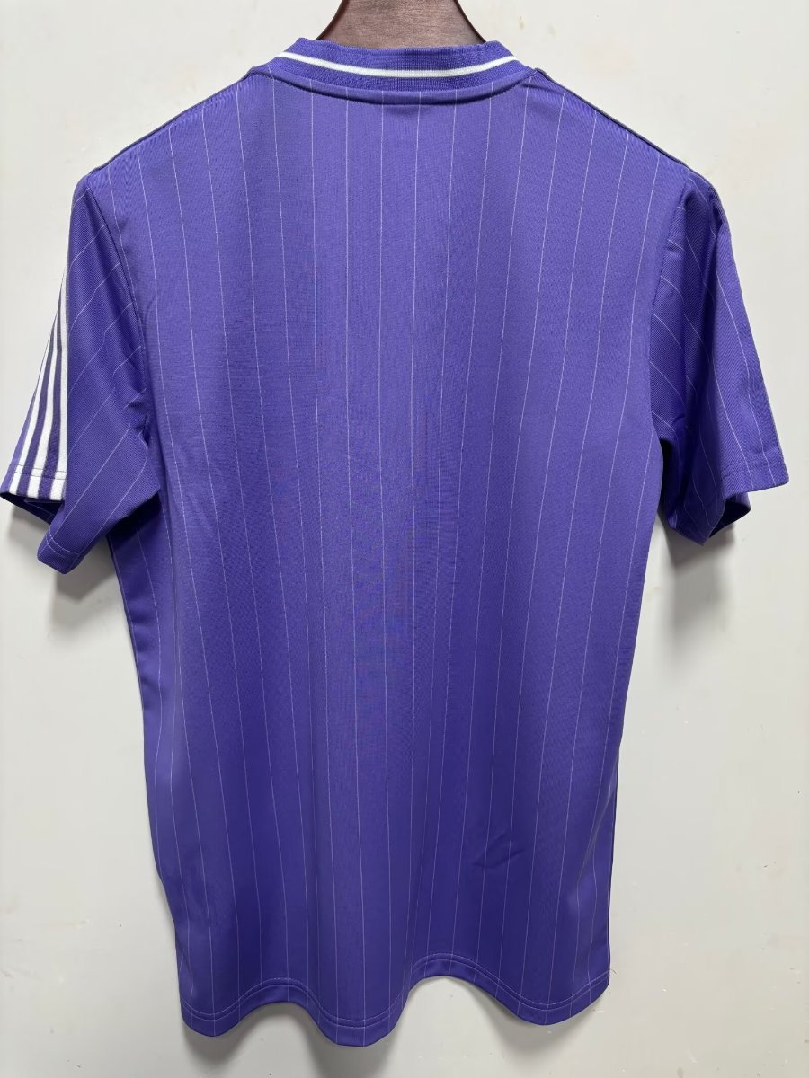 2026 Real Madrid Adidas Terrace Icons Purple Pinstripe Jersey