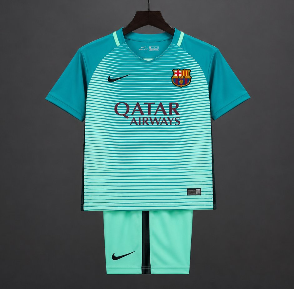 Retro Kids 16/17 Barcelona Third Away Jersey