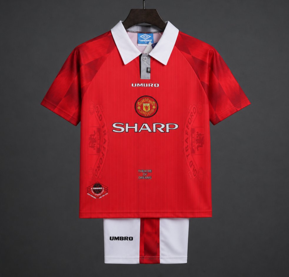 Retro Kids  96/97 Manchester United Home Jersey