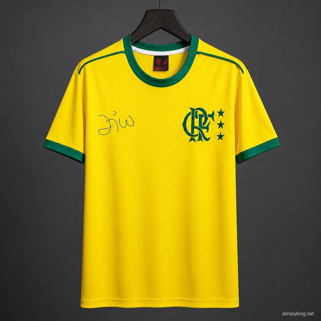 26/27  Flamengo Zico Signature World Cup Version Yellow Jersey