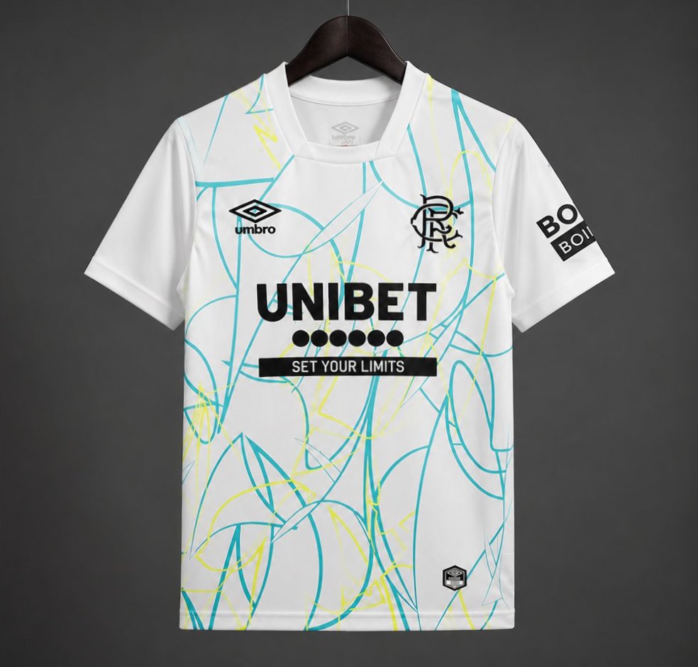 26/27 Glasgow Rangers Away Goalkeeper White Jersey