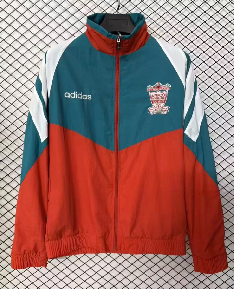 Retro 92/93 Liverpool Centenary Full Zipper Rain Jacket