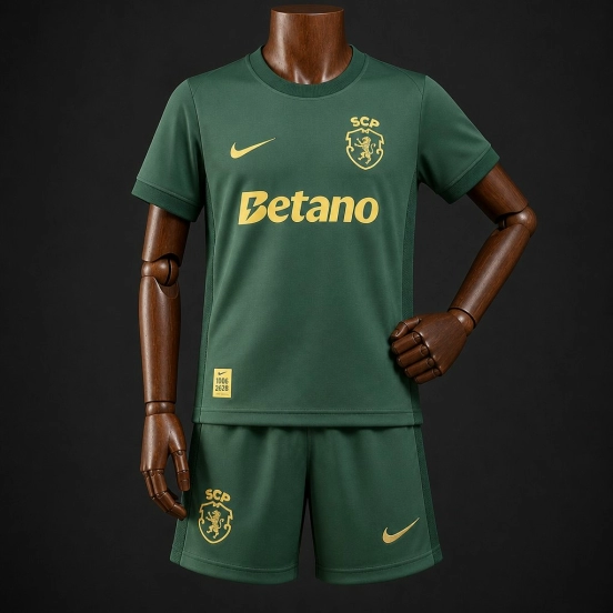 26/27 Kids  Sporting CP Lisbon 120 Years Anniversary Green Kits Jersey