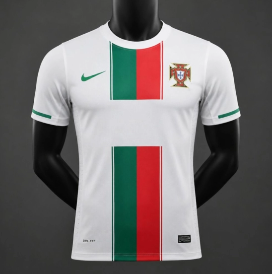 Retro 2010 Portugal Away White Player Version Jersey