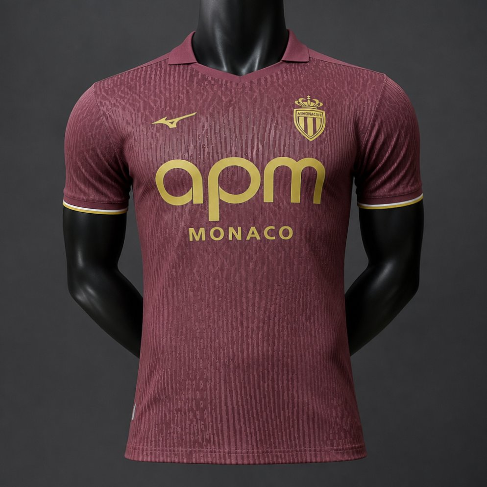 Player Version 26/27 AS Monaco Away Maroon Jersey